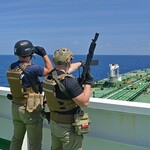 Armed guards aboard vessel in Gulf of Aden